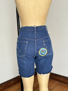 vintage 1960s big E LEVIS for gals cut off denim shorts