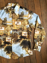 Load image into Gallery viewer, vintage 1970s playboy pin up button up shirt