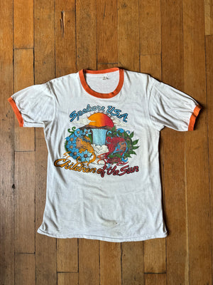 vintage 1970s Spokane Washington ringer t shirt