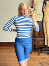 Load image into Gallery viewer, vintage 1950s 60s cotton striped long sleeve t shirt {xs-m}