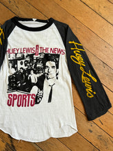 Load image into Gallery viewer, vintage 1980s Huey Lewis &amp; the News w/ Doug and the Slugs raglan t shirt