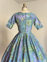 Load image into Gallery viewer, RARE vintage 1950s Marc Chagall novelty Evening Enchantment cotton dress {xs}
