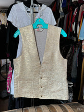 Load image into Gallery viewer, vintage 1950s gold metallic vest