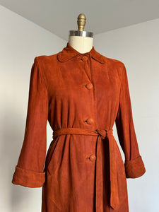 vintage 1940s suede coat {m/L}