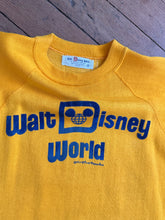 Load image into Gallery viewer, vintage 1960s 70s flocked DISNEY World sweatshirt