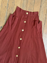 Load image into Gallery viewer, vintage 1930s brown skirt {xxs}