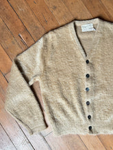 Load image into Gallery viewer, vintage 1950s 60s mohair cardigan sweater