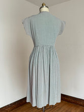 Load image into Gallery viewer, vintage 1940s green gingham dress {s/m} as-is