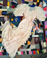 Load image into Gallery viewer, vintage 1930s pale pink silk evening gown {xs}