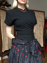 Load image into Gallery viewer, vintage 1940s polka dot dress {xs}