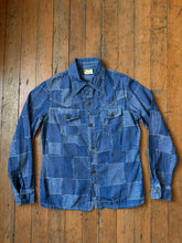 Load image into Gallery viewer, vintage 1970s denim patchwork shirt