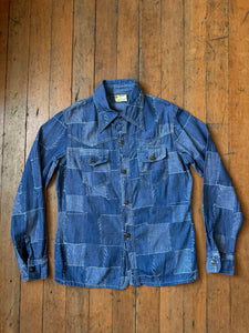 vintage 1970s denim patchwork shirt