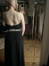 Load image into Gallery viewer, vintage 1970s black jersey dress {xs-m}