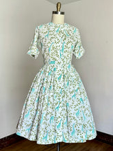 Load image into Gallery viewer, vintage 1950s 60s novelty giraffe shirtwaist dress {m}