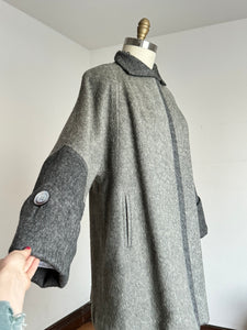 vintage 1950s grey two-tone coat {up to XL}