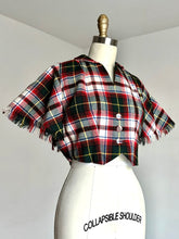 Load image into Gallery viewer, vintage 1940s 50s plaid cape {m}