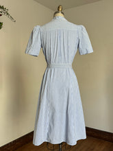 Load image into Gallery viewer, vintage 1930s 40s striped cotton dress {s/m}