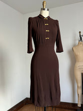 Load image into Gallery viewer, vintage 1930s L&#39;Aiglon rayon crepe dress {xs}