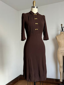 vintage 1930s L'Aiglon rayon crepe dress {xs}