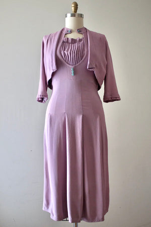 vintage 1940s CC41 rayon dress set