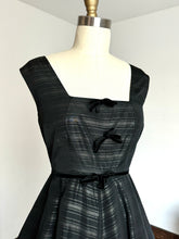 Load image into Gallery viewer, vintage 1950s black &amp; gold party dress {m}