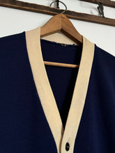 Load image into Gallery viewer, vintage 1950s navy letterman sweater