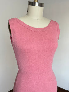 vintage 1960s pink knit dress {s-m}