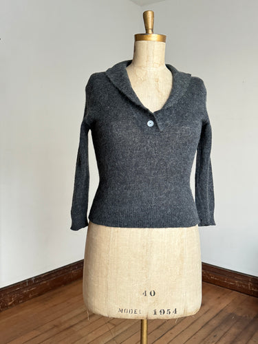 vintage 1950s Shaggy Shetland pullover sweater {L-1X}