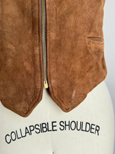 Load image into Gallery viewer, vintage 1940s leather vest {m}