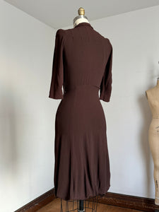 vintage 1930s L'Aiglon rayon crepe dress {xs}