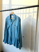 Load image into Gallery viewer, vintage 1950s long sleeve rayon shirt with studs