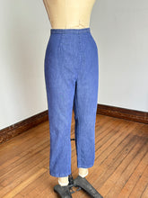 Load image into Gallery viewer, vintage 1960s side zip stretch denim {s with hips}