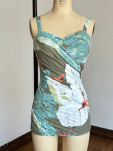 Load image into Gallery viewer, vintage 1950s floral Cole of California swimsuit {xs}