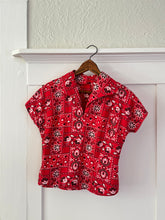 Load image into Gallery viewer, vintage 1950s 60s bandana top {s/m}