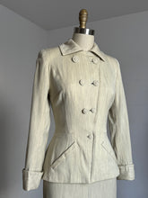 Load image into Gallery viewer, vintage 1940s cream wool suit {xxs}