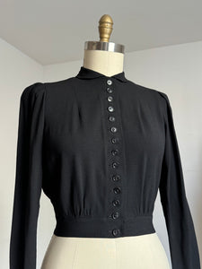 vintage 1930s black top {m}