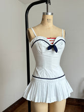 Load image into Gallery viewer, vintage 1950s nautical swimsuit by Petti {xs}