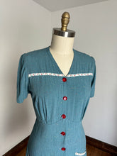 Load image into Gallery viewer, vintage 1940s flecked dress {L}