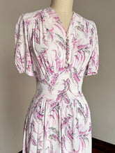 Load image into Gallery viewer, vintage 1940s novelty pink rayon dress {xs/s}