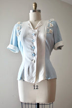 Load image into Gallery viewer, vintage 1940s rayon blouse