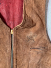 Load image into Gallery viewer, vintage 1940s leather vest {m}