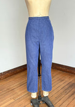 Load image into Gallery viewer, vintage 1960s side zip stretch denim {s with hips}