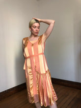 Load image into Gallery viewer, vintage 1920s pink striped dress {m}