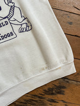 Load image into Gallery viewer, vintage 1970s cut off crewneck sweatshirt with bulldog graphic