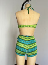 Load image into Gallery viewer, vintage 1950s green cotton bikini {s-m}