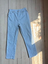 Load image into Gallery viewer, vintage 1960s high waisted Misses Wranglers jeans 29/30”W