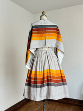 Load image into Gallery viewer, vintage 1960s linen sun dress set with shawl {xxs}