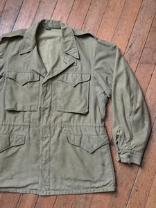 THRASHED vintage 1940s M-43 field jacket set (2pc) jacket and liner