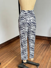 Load image into Gallery viewer, vintage 1960s zebra striped corduroy pants  {xs/s}