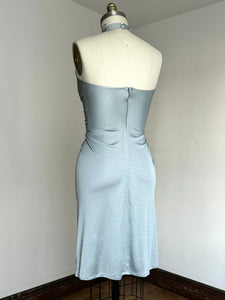 vintage 1970s jersey knit halter dress {xs-m}